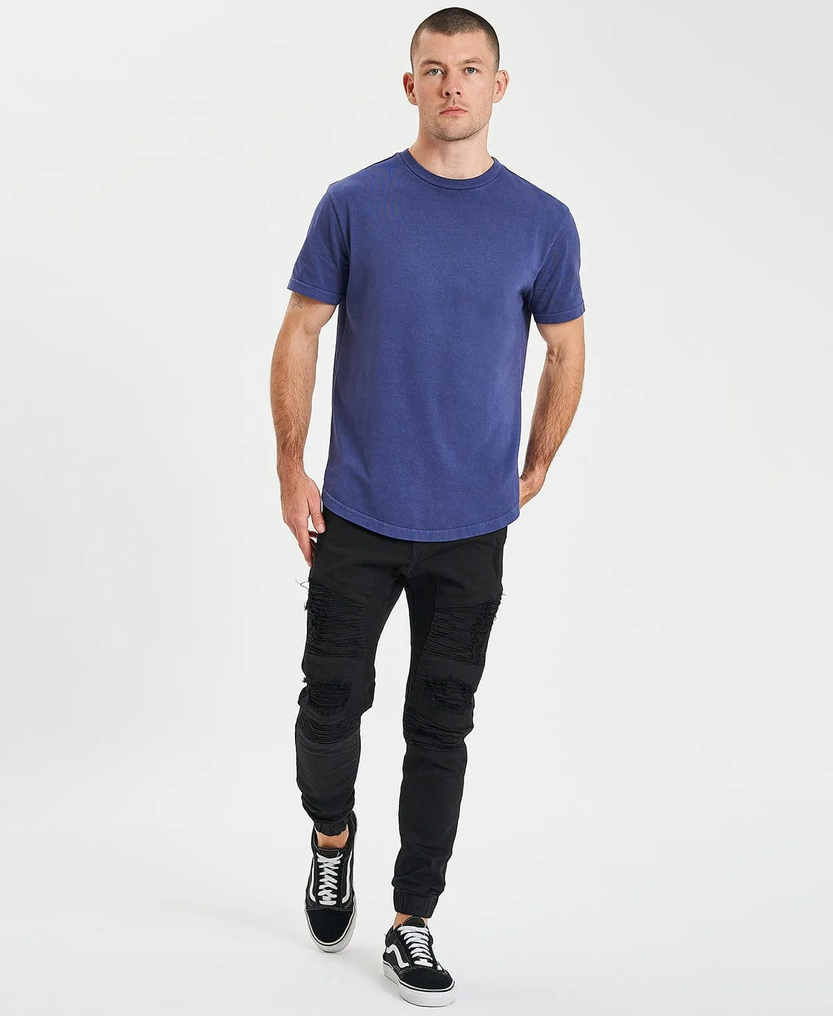 Bristol Dual Curved T-Shirt Pigment Navy Blue sold by Neverland product image thumbnail 4