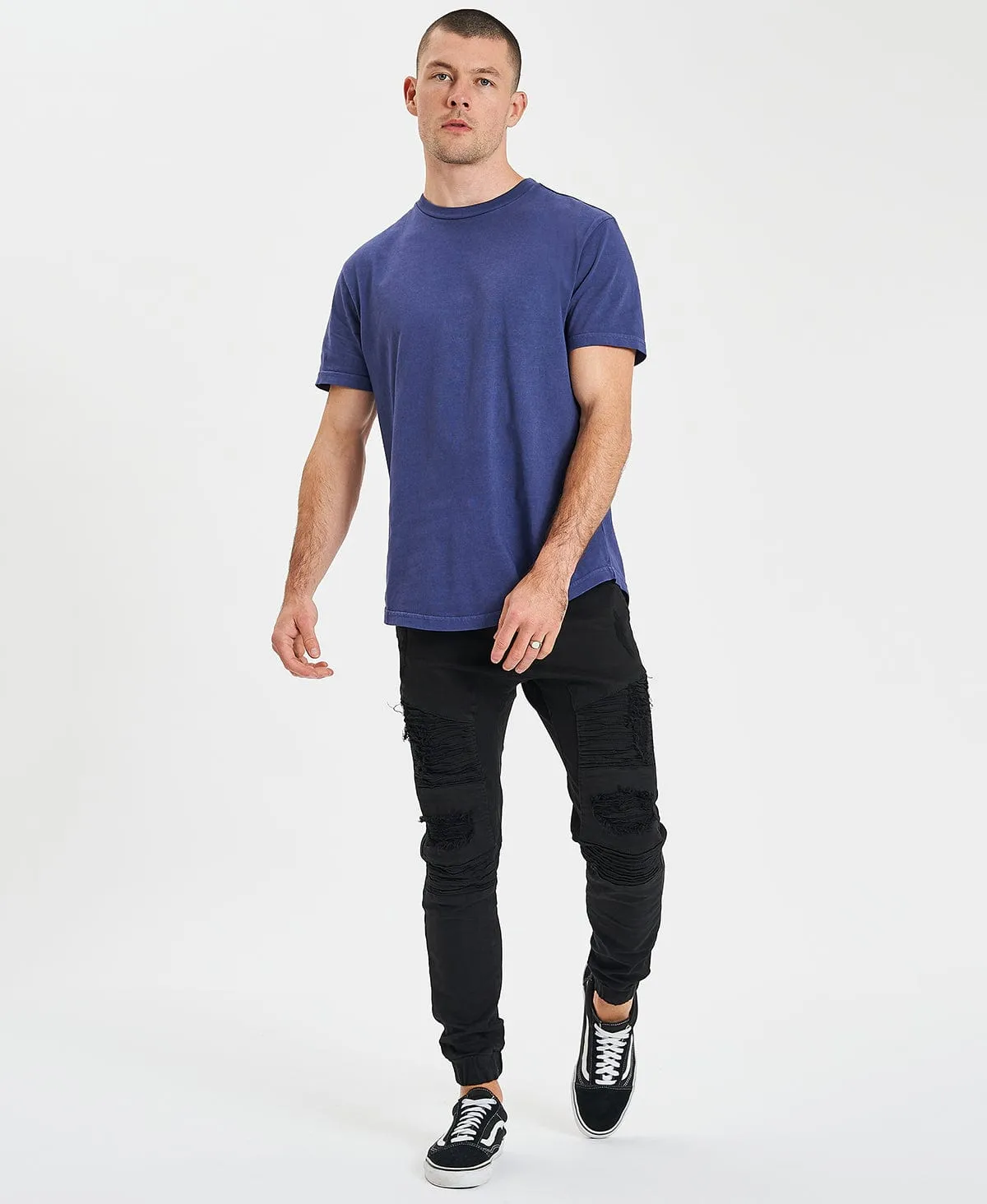 Bristol Dual Curved T-Shirt Pigment Navy Blue sold by Neverland product image thumbnail 3