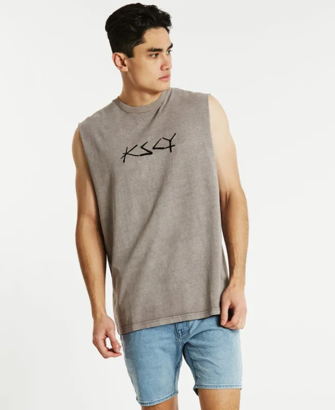 Conditioned Relaxed Muscle Tee Pigment Gull sold by Neverland
