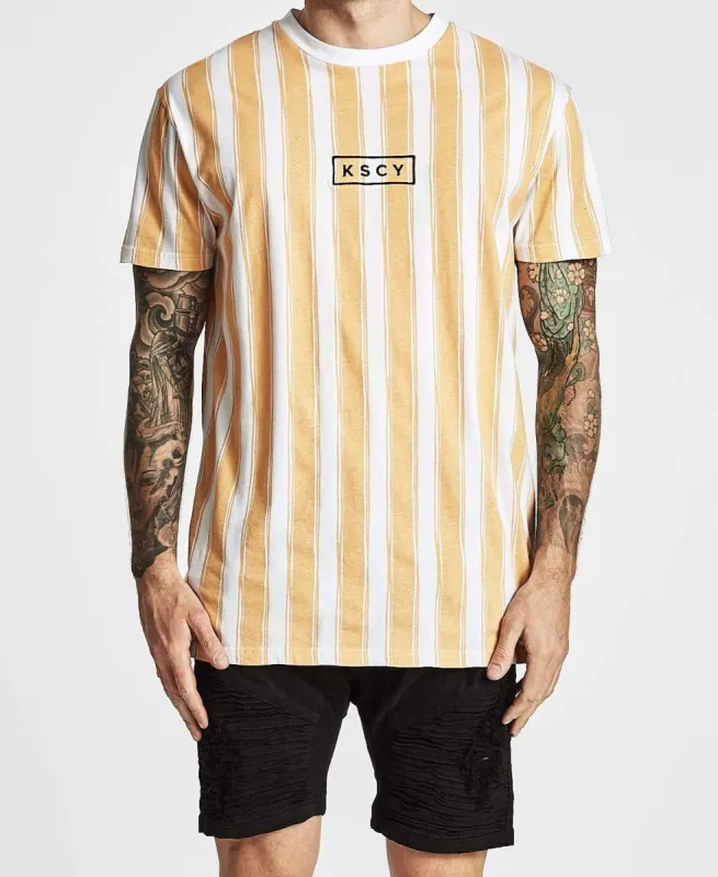 Ideal Relaxed Fit T-Shirt White Caramel Striple sold by Neverland