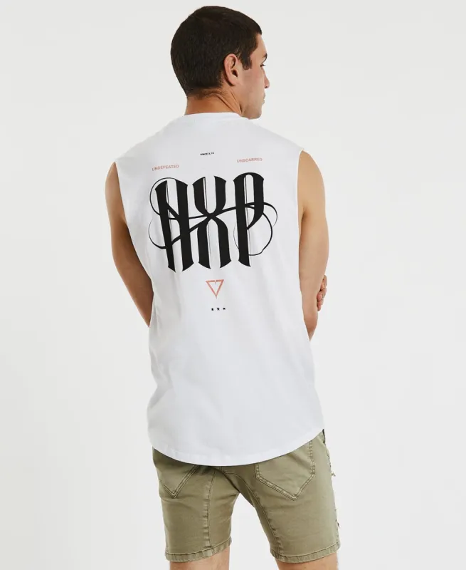 Undefeated Scoop Back Muscle Tee White sold by Neverland