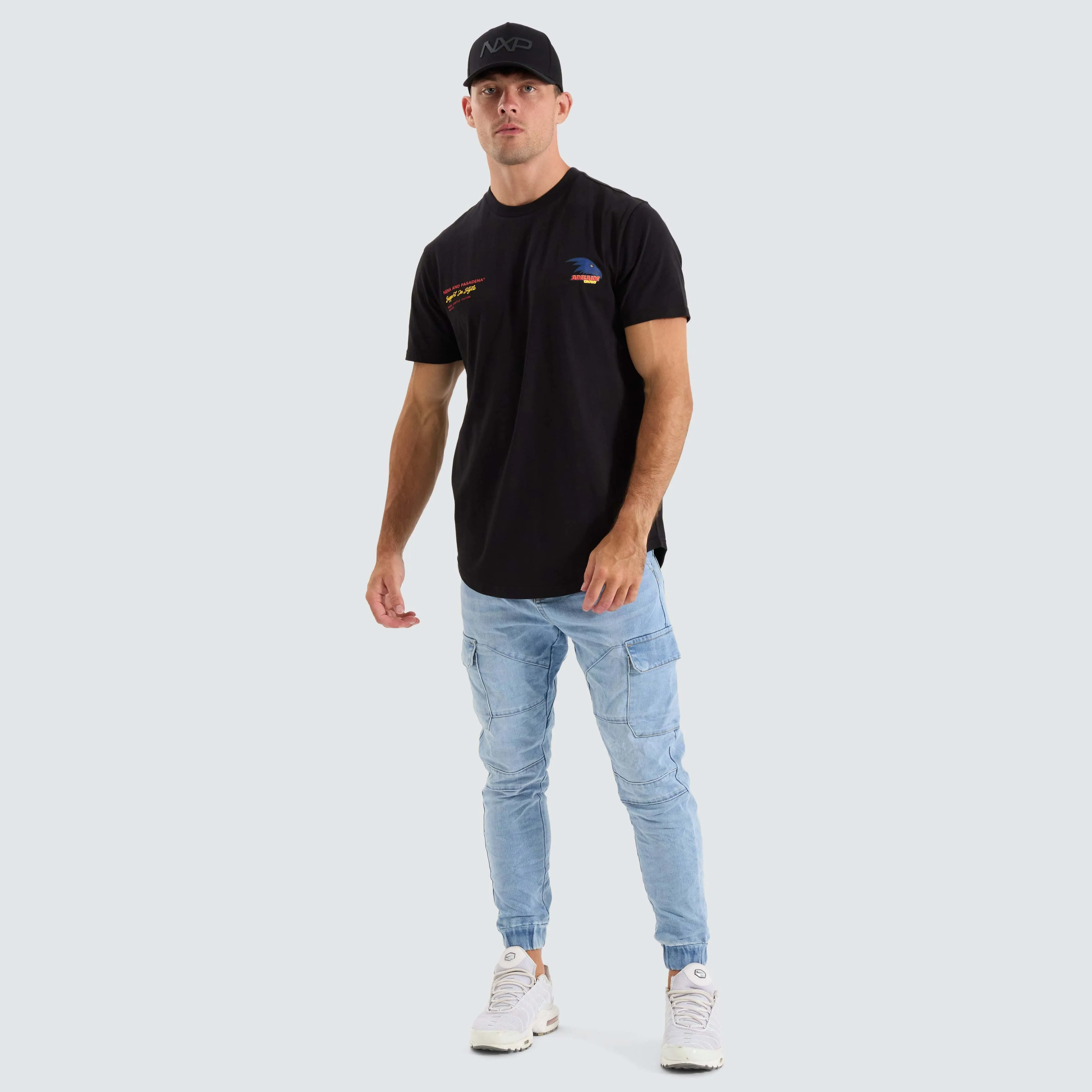 Adelaide Crows AFL Dual Curved Tee Jet Black sold by Neverland product image thumbnail 4