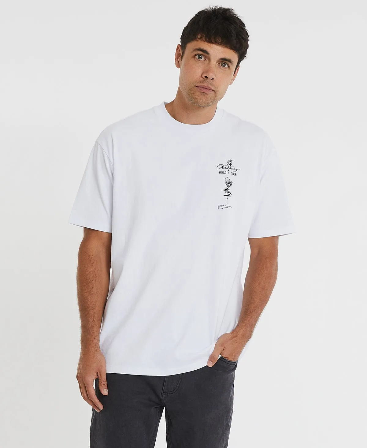 Fallen Heavy Box Fit T-Shirt Optical White sold by Neverland product image thumbnail 2