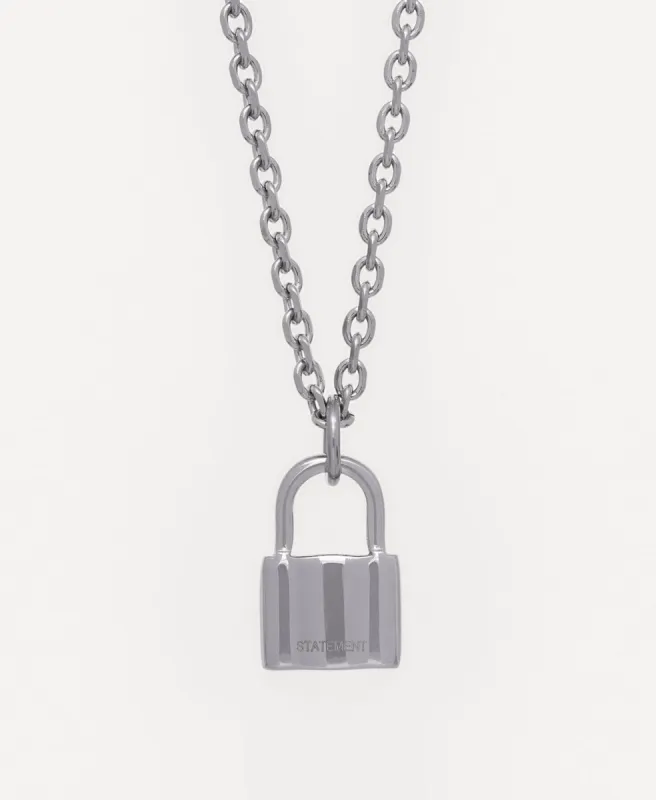 Mini Padlock Pendant 2mm Curb Chain sold by Neverland