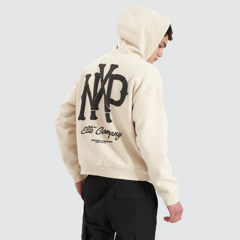 Pursuits Heavy Box Fit Hooded Sweater Oatmeal sold by Neverland