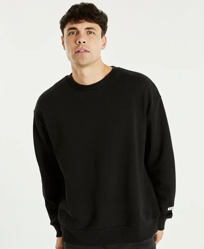 Essentials Crew Neck Jumper Jet Black sold by Neverland