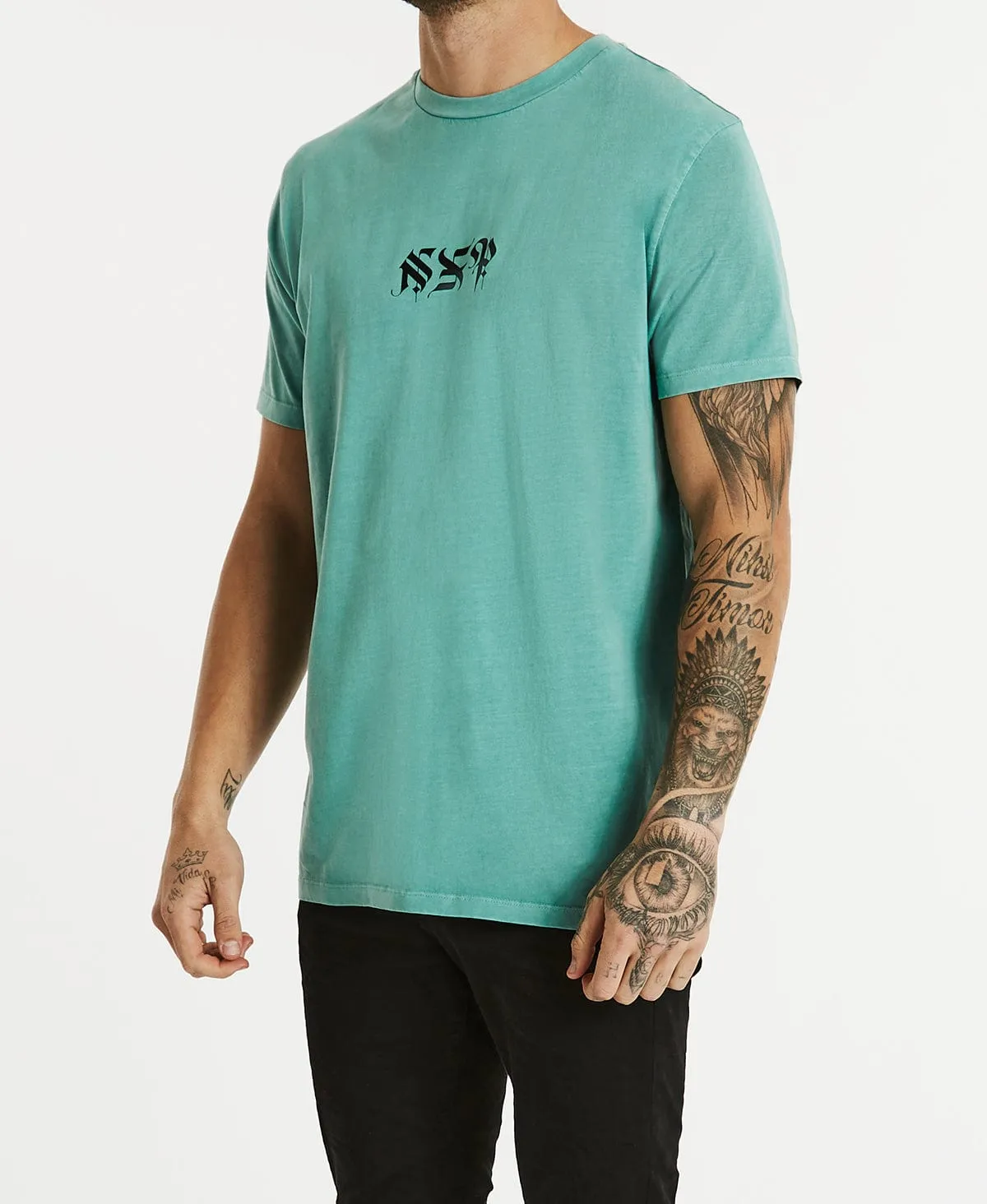 Burst Cape Back T-Shirt Pigment Teal sold by Neverland product image thumbnail 5
