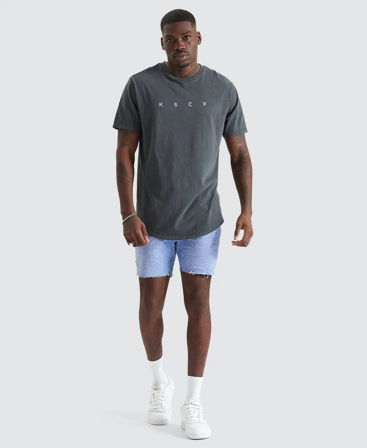 Eros Dual Curved T-ShirtPigment Asphalt Grey sold by Neverland product image thumbnail 3