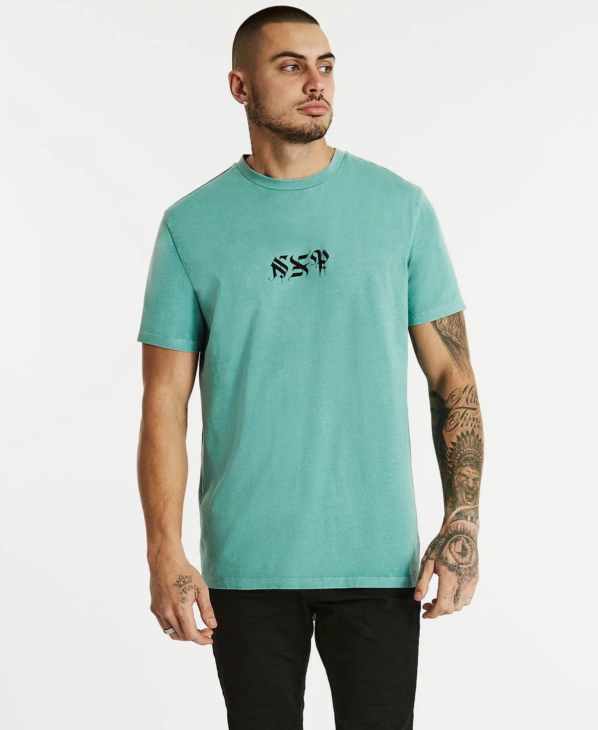 Burst Cape Back T-Shirt Pigment Teal sold by Neverland product image thumbnail 2