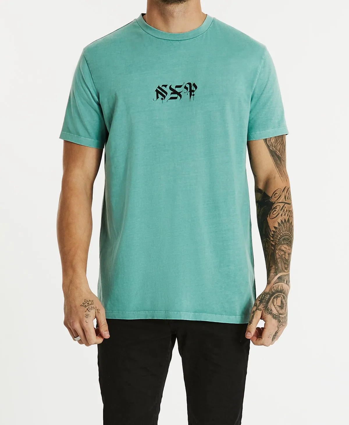 Burst Cape Back T-Shirt Pigment Teal sold by Neverland product image thumbnail 4