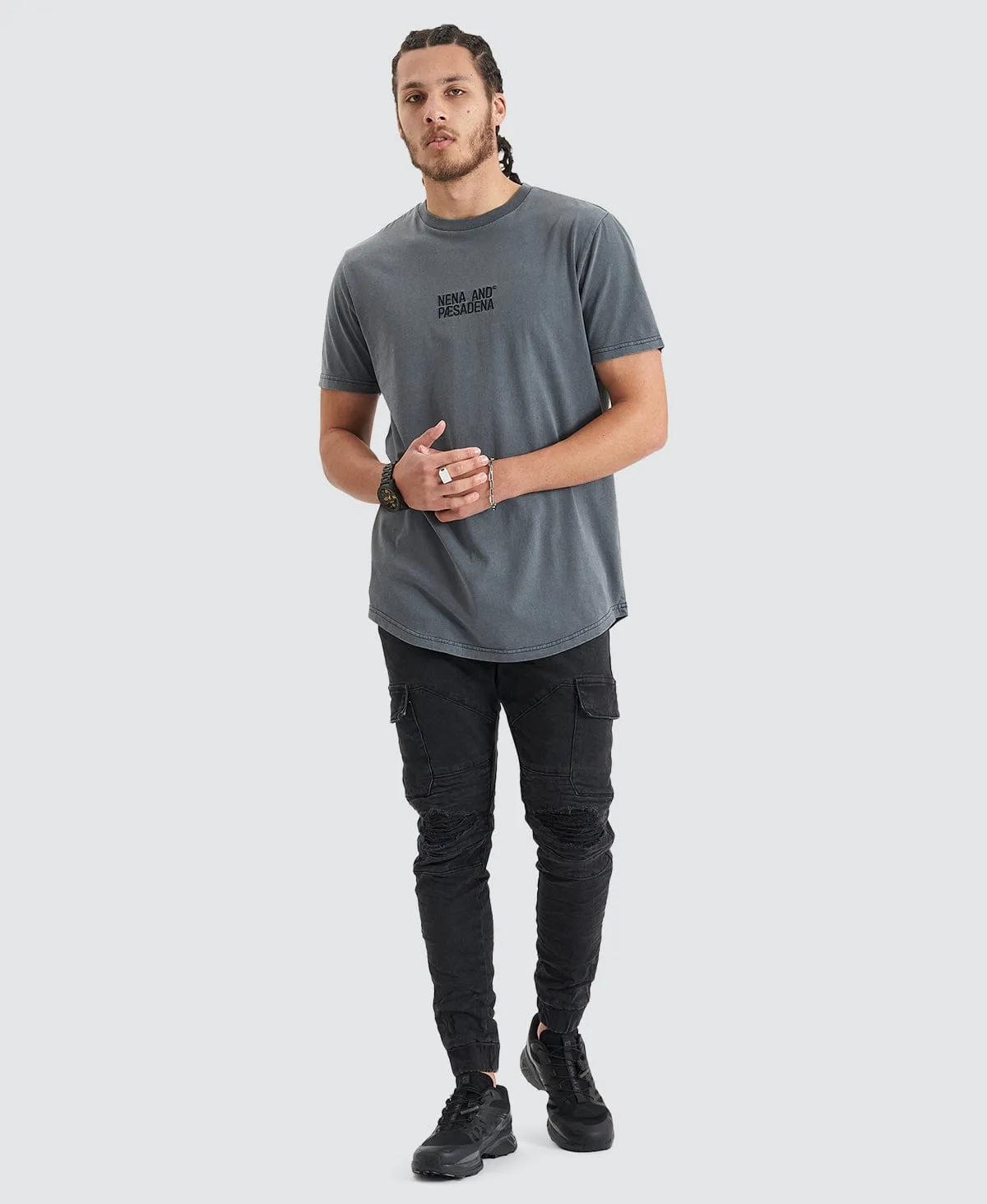 Blockade Dual Curved Tee Pigment Castlerock sold by Neverland product image thumbnail 4