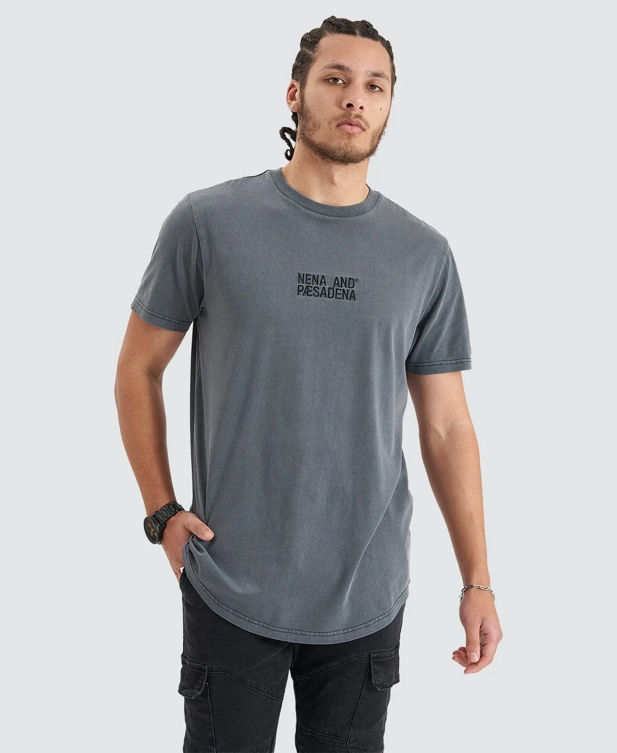 Blockade Dual Curved Tee Pigment Castlerock sold by Neverland