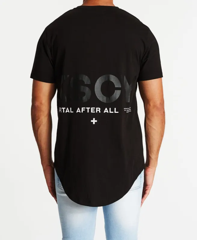 Mortal Dual Curved T-Shirt Jet Black sold by Neverland