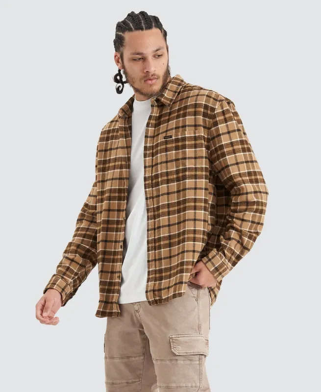 Flanny Tan Check Shirt sold by Neverland