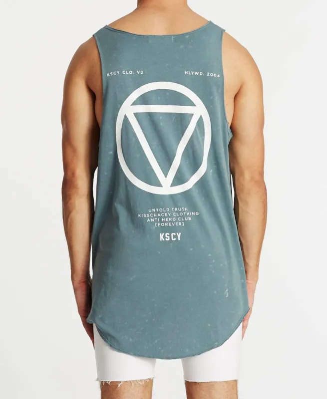 Imperfection Dual Curved Tank Acid Ocean Blue sold by Neverland