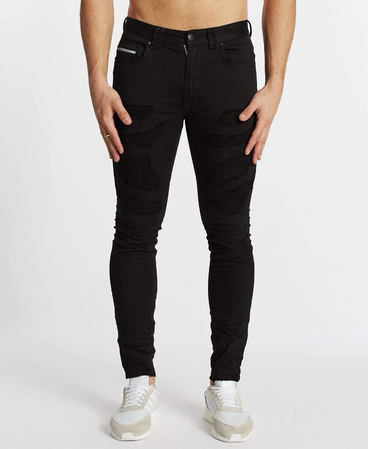 Shredder Skinny Jean Destroyed Black sold by Neverland product image thumbnail 3
