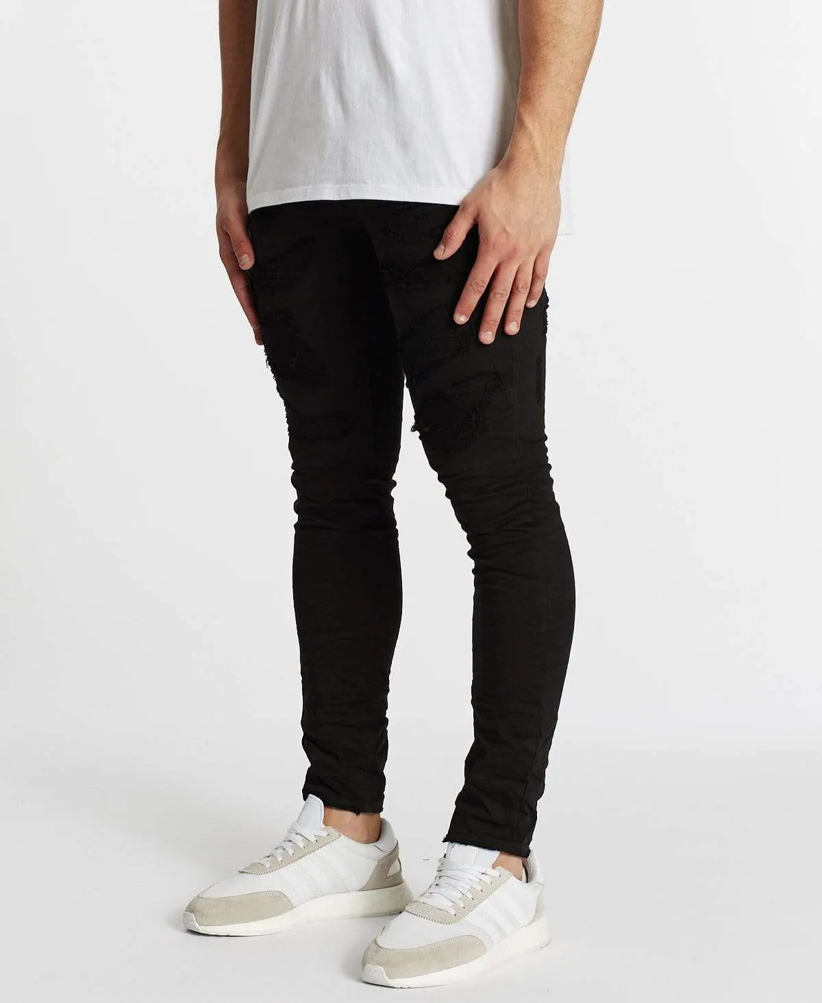 Shredder Skinny Jean Destroyed Black sold by Neverland product image thumbnail 5