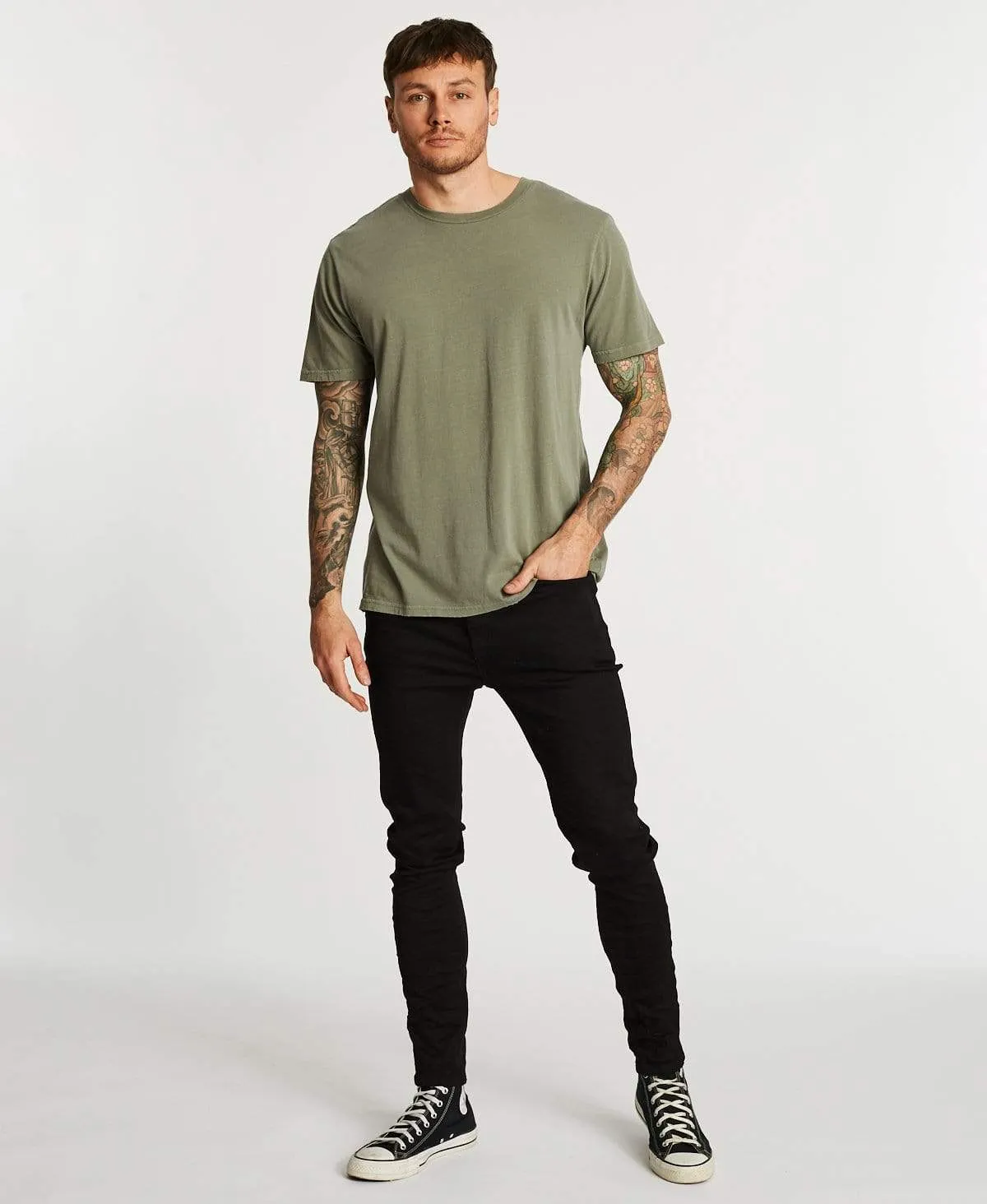 Basic Box Fit T-Shirt Shadow sold by Neverland product image thumbnail 4