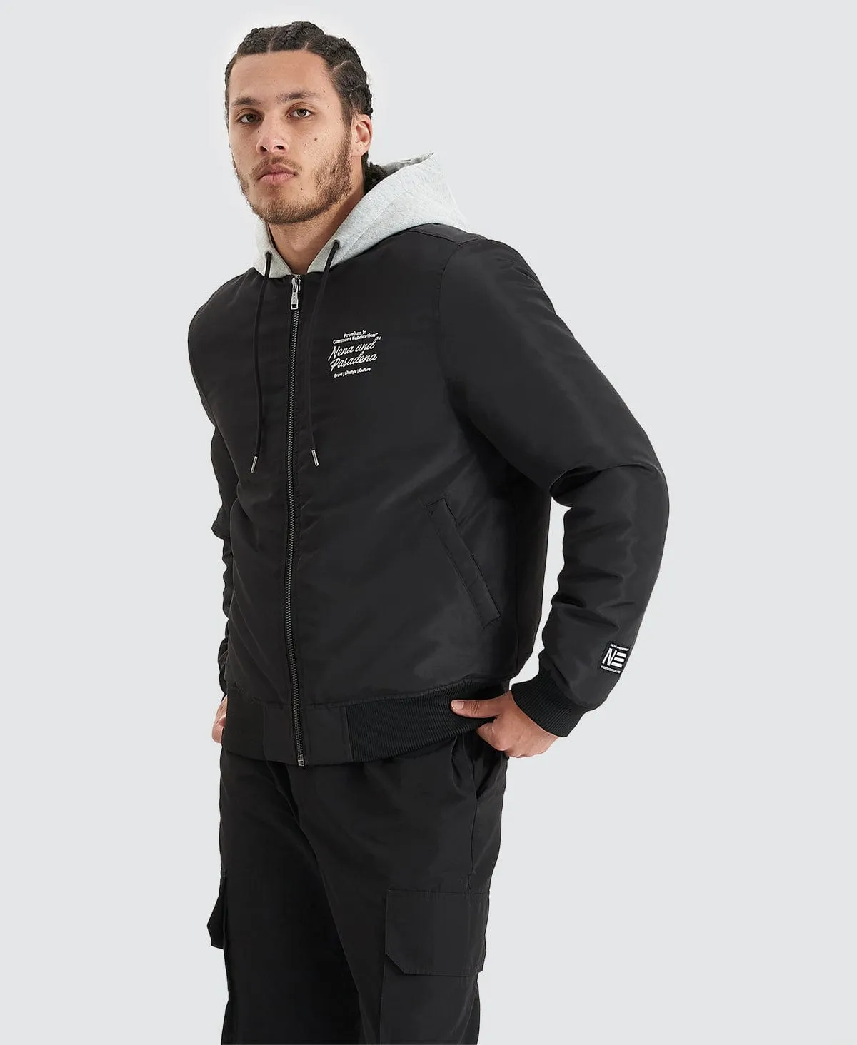 Wingsuit Hooded Bomber Jacket Jet Black sold by Neverland product image thumbnail 3