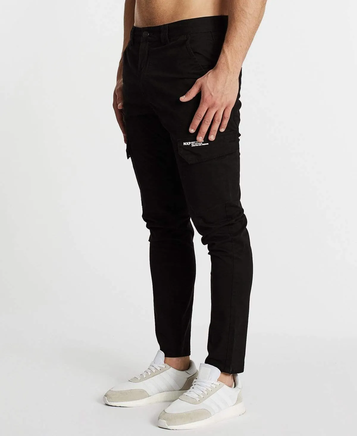Base Cargo Pants Black sold by Neverland product image thumbnail 4