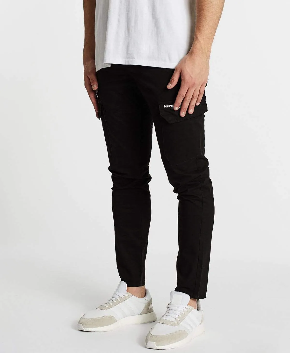 Base Cargo Pants Black sold by Neverland