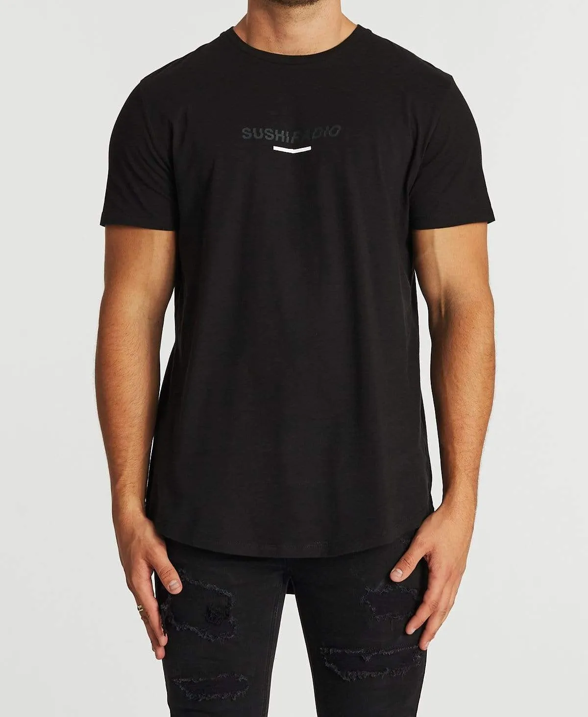 Heaven Dual Curved T-Shirt Jet Black sold by Neverland