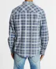 Charge Long Sleeve Shirt Navy Teal Check sold by Neverland