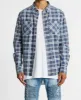 Charge Long Sleeve Shirt Navy Teal Check sold by Neverland
