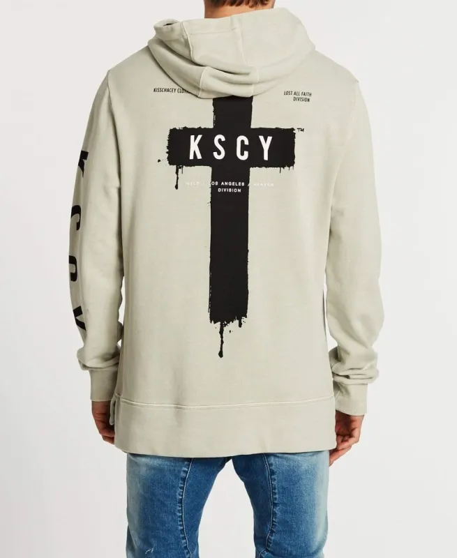 Down Town Step Hem Hoodie Pigment Stone sold by Neverland