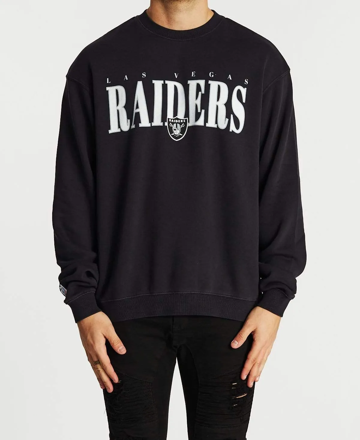 Vint Linear Logo Jumper Raiders Faded Black sold by Neverland