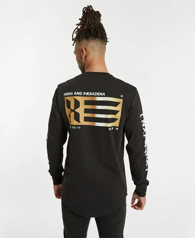 Attack Mode Cape Back Long Sleeve T-Shirt Jet Black sold by Neverland