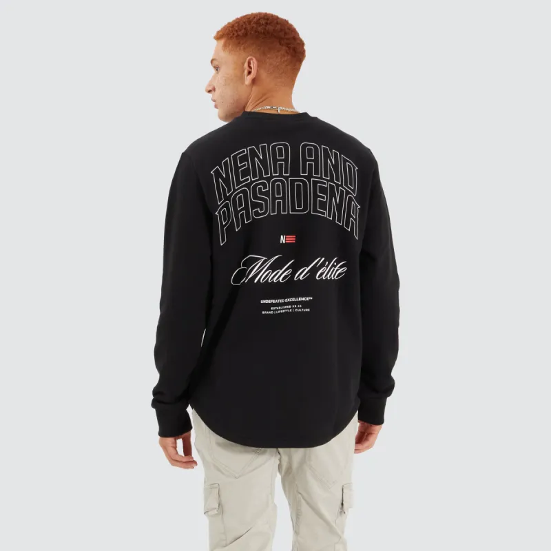 Binary Dual Curved Sweater Jet Black sold by Neverland