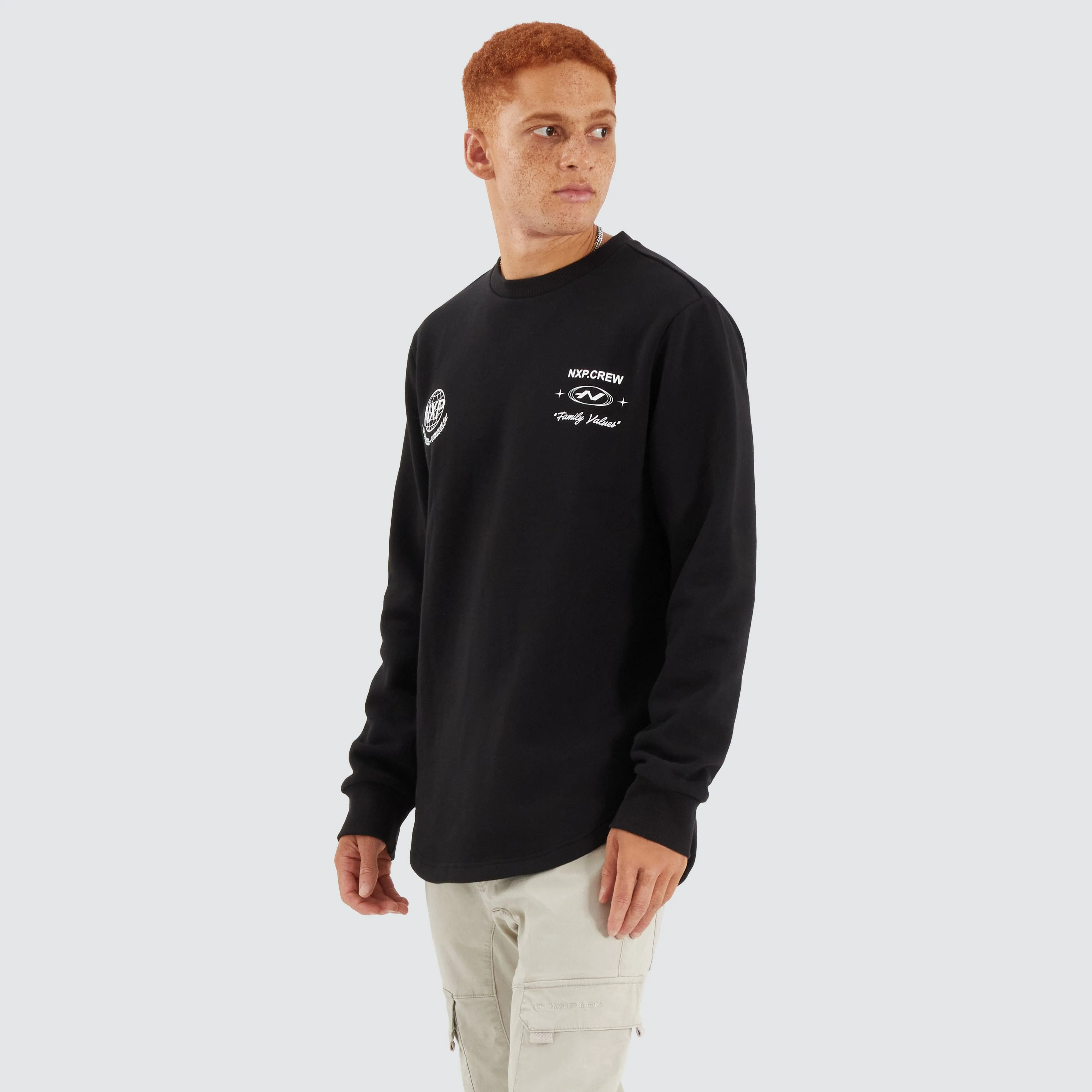 Binary Dual Curved Sweater Jet Black sold by Neverland product image thumbnail 4