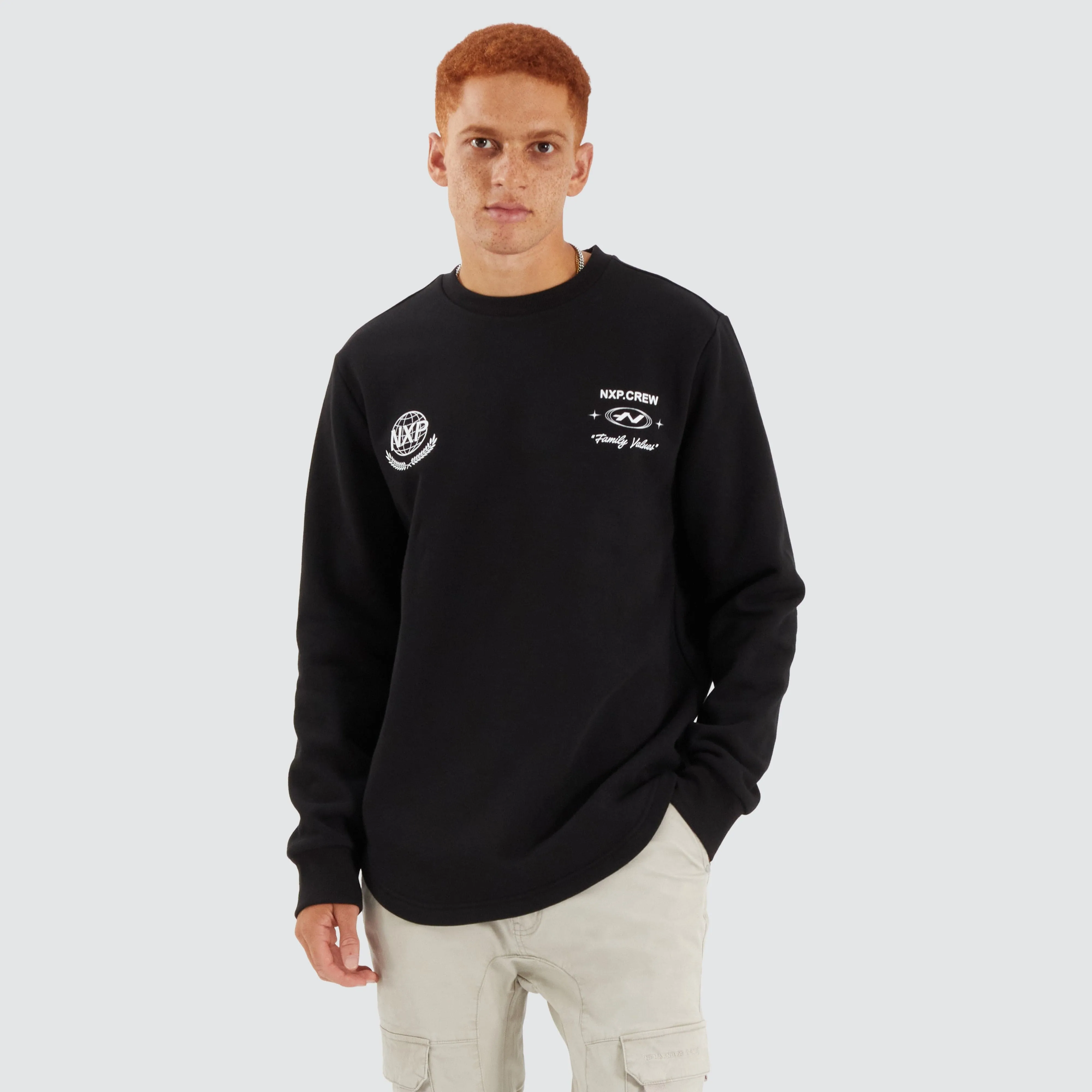 Binary Dual Curved Sweater Jet Black sold by Neverland product image thumbnail 2