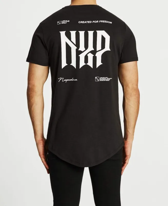 Back Draft Cape Back T-Shirt Jet Black sold by Neverland
