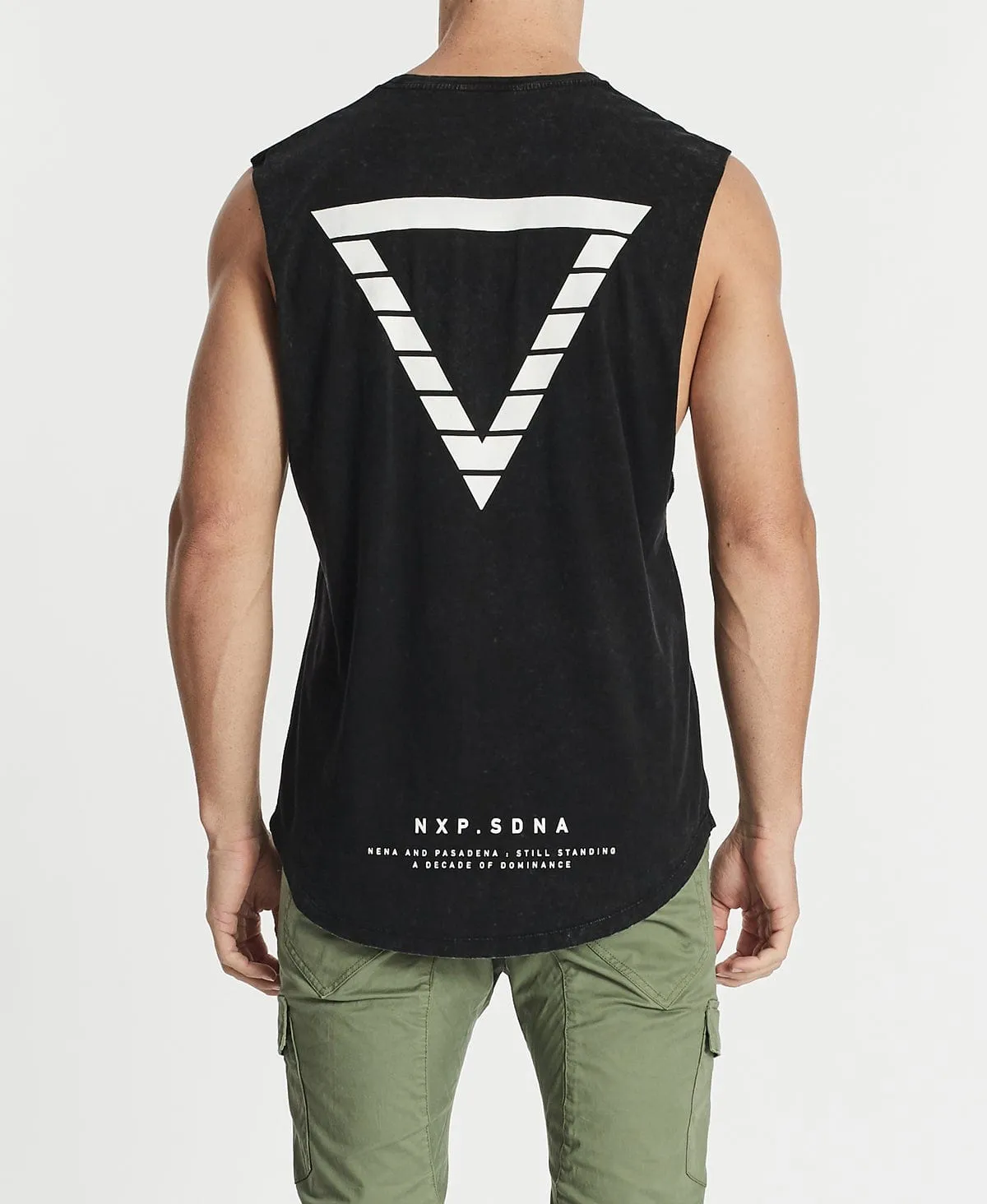 Strangers Scoop Back Muscle Tee Acid Black sold by Neverland