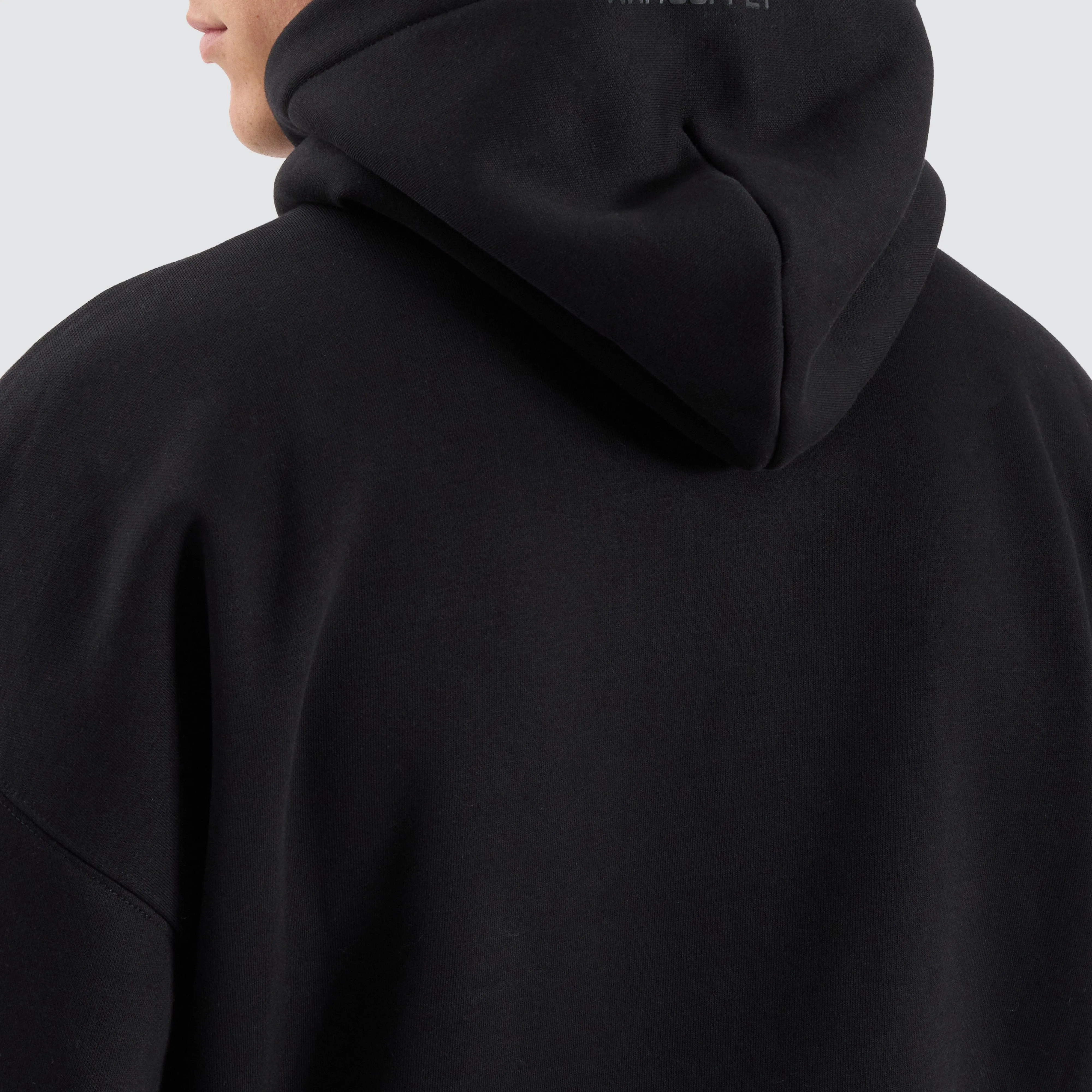Airdrie Box Fit Hoodie Jet Black sold by Neverland product image thumbnail 5