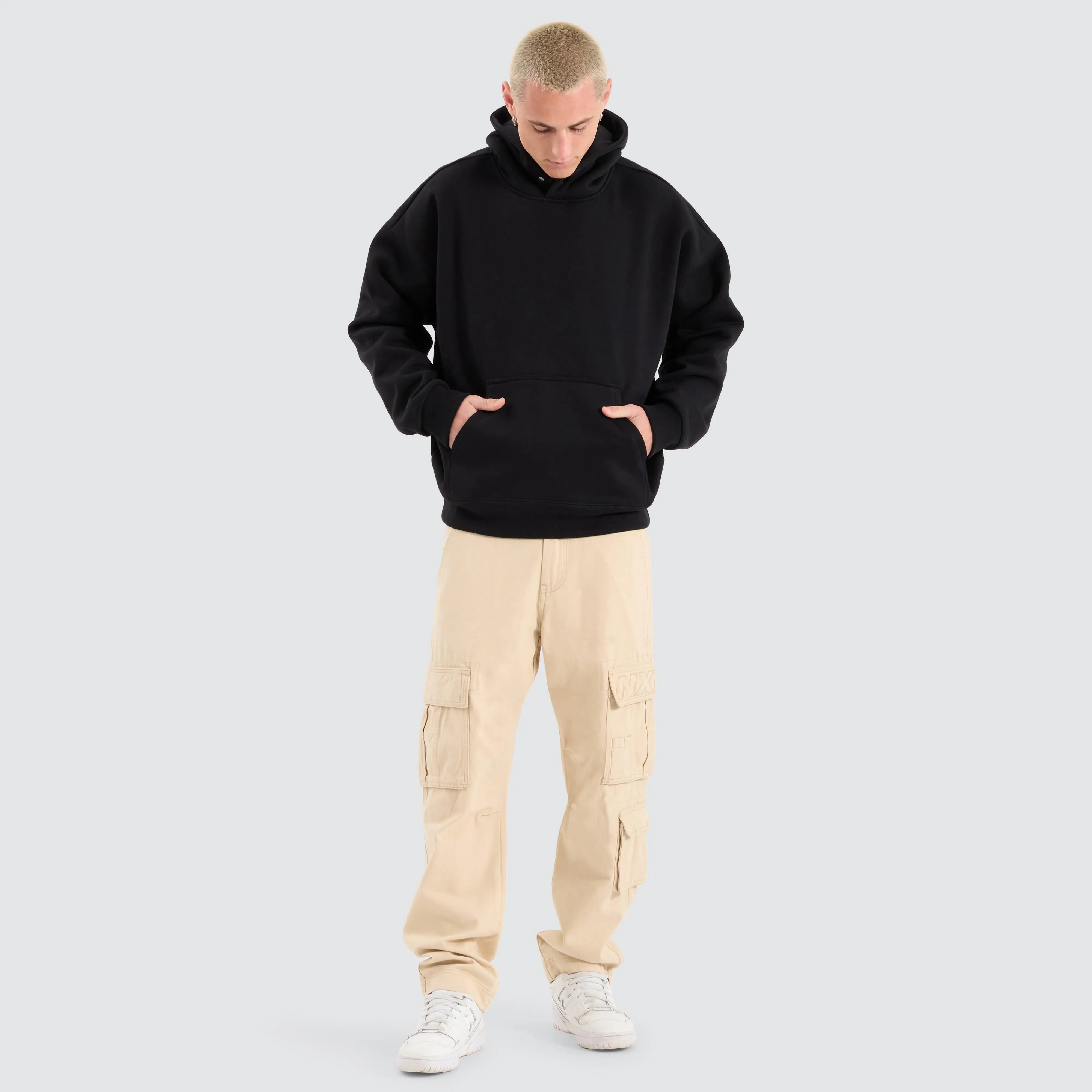 Airdrie Box Fit Hoodie Jet Black sold by Neverland product image thumbnail 2