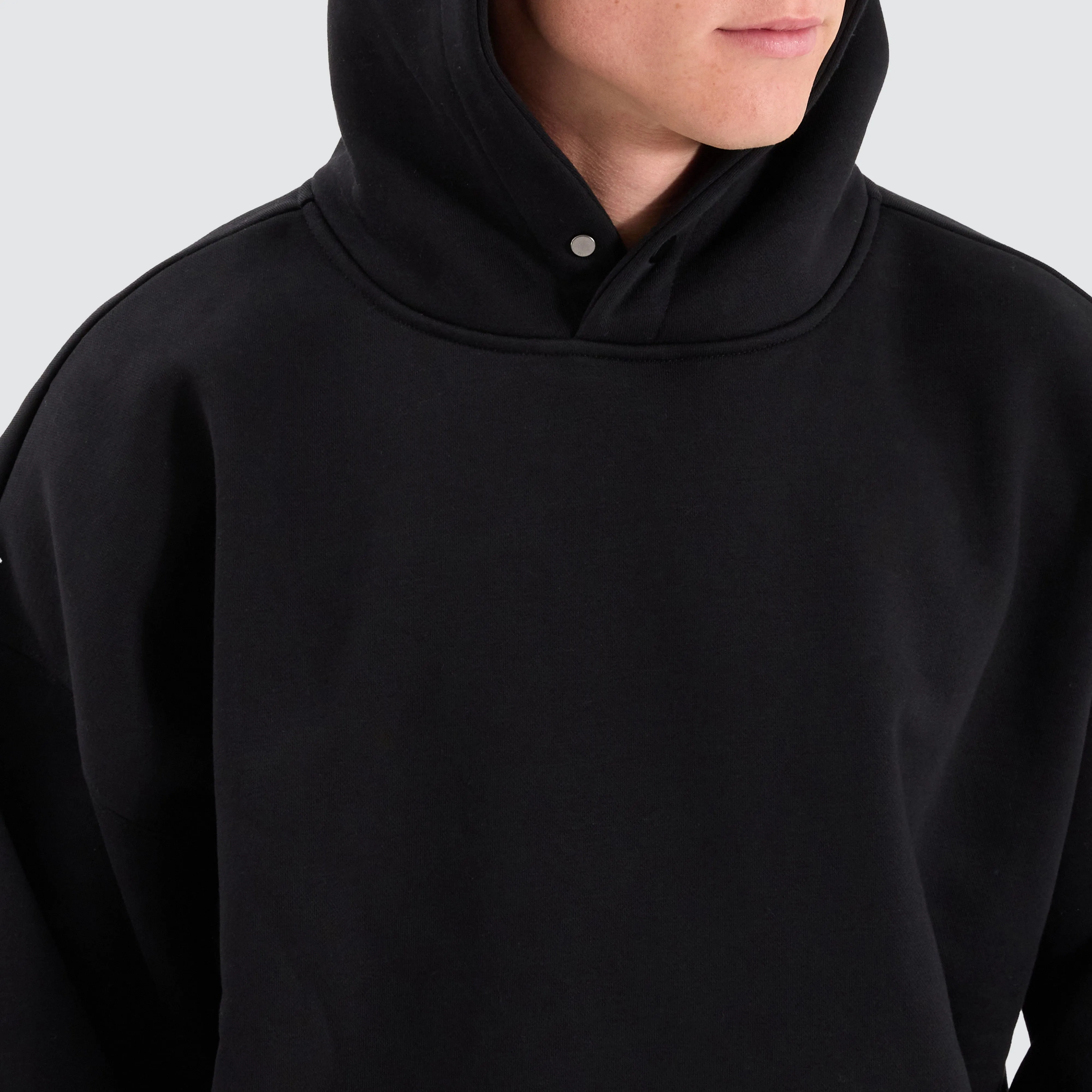 Airdrie Box Fit Hoodie Jet Black sold by Neverland product image thumbnail 3