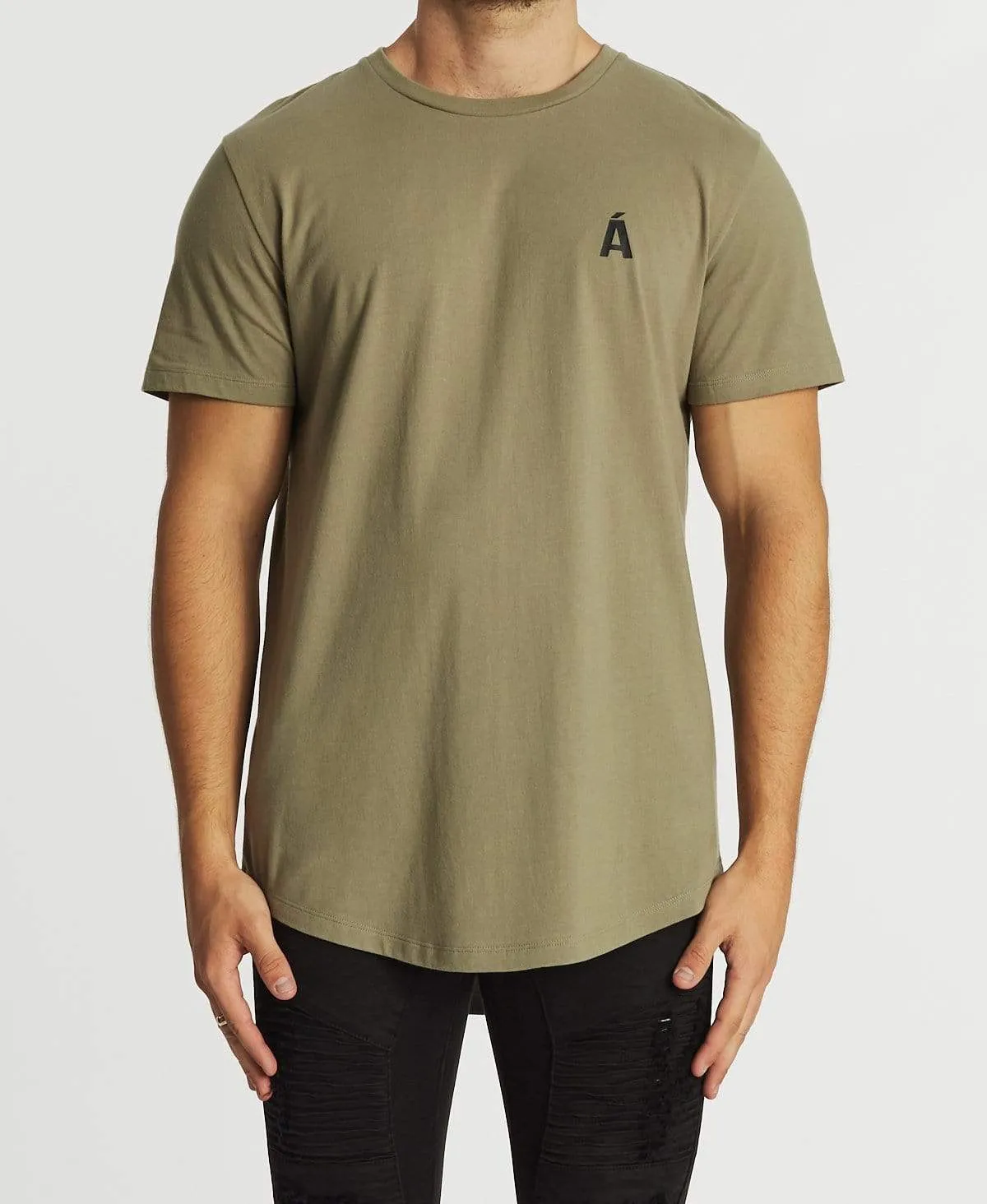 Bonde Dual Curved T-Shirt Khaki sold by Neverland product image thumbnail 2