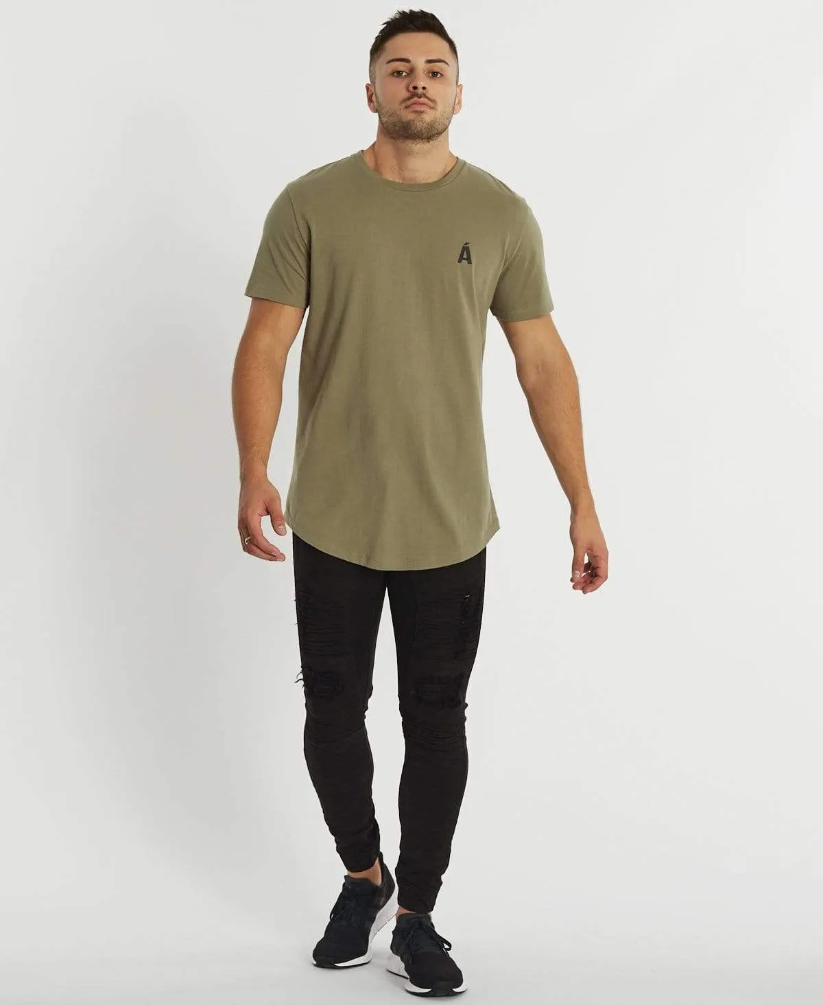 Bonde Dual Curved T-Shirt Khaki sold by Neverland product image thumbnail 4