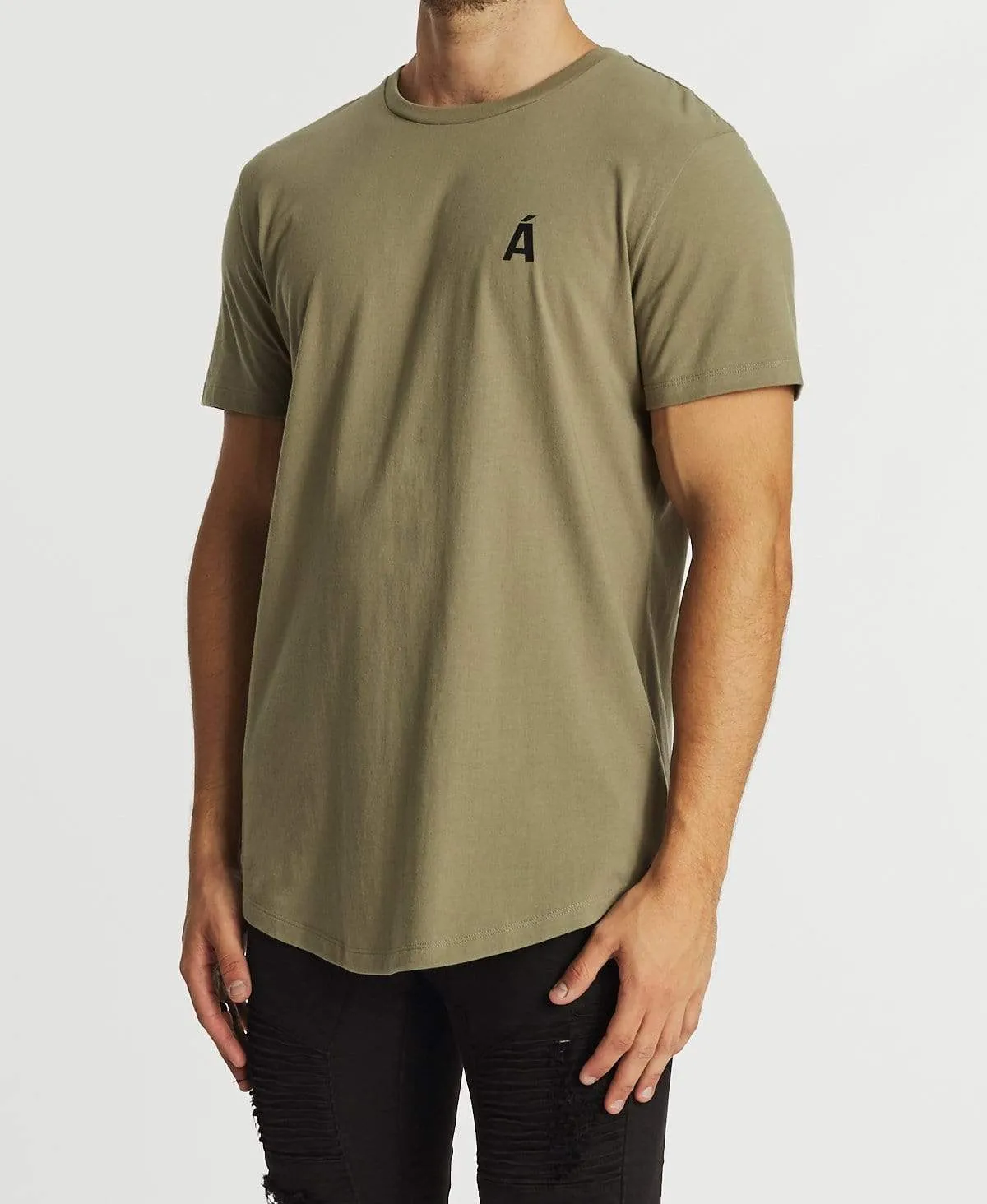 Bonde Dual Curved T-Shirt Khaki sold by Neverland product image thumbnail 3