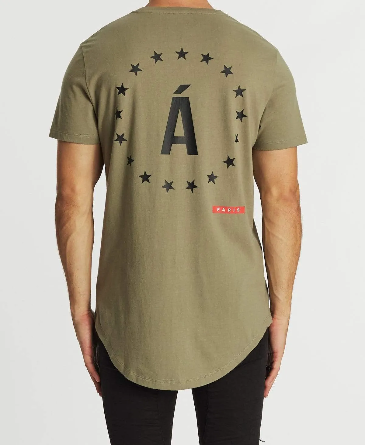 Bonde Dual Curved T-Shirt Khaki sold by Neverland