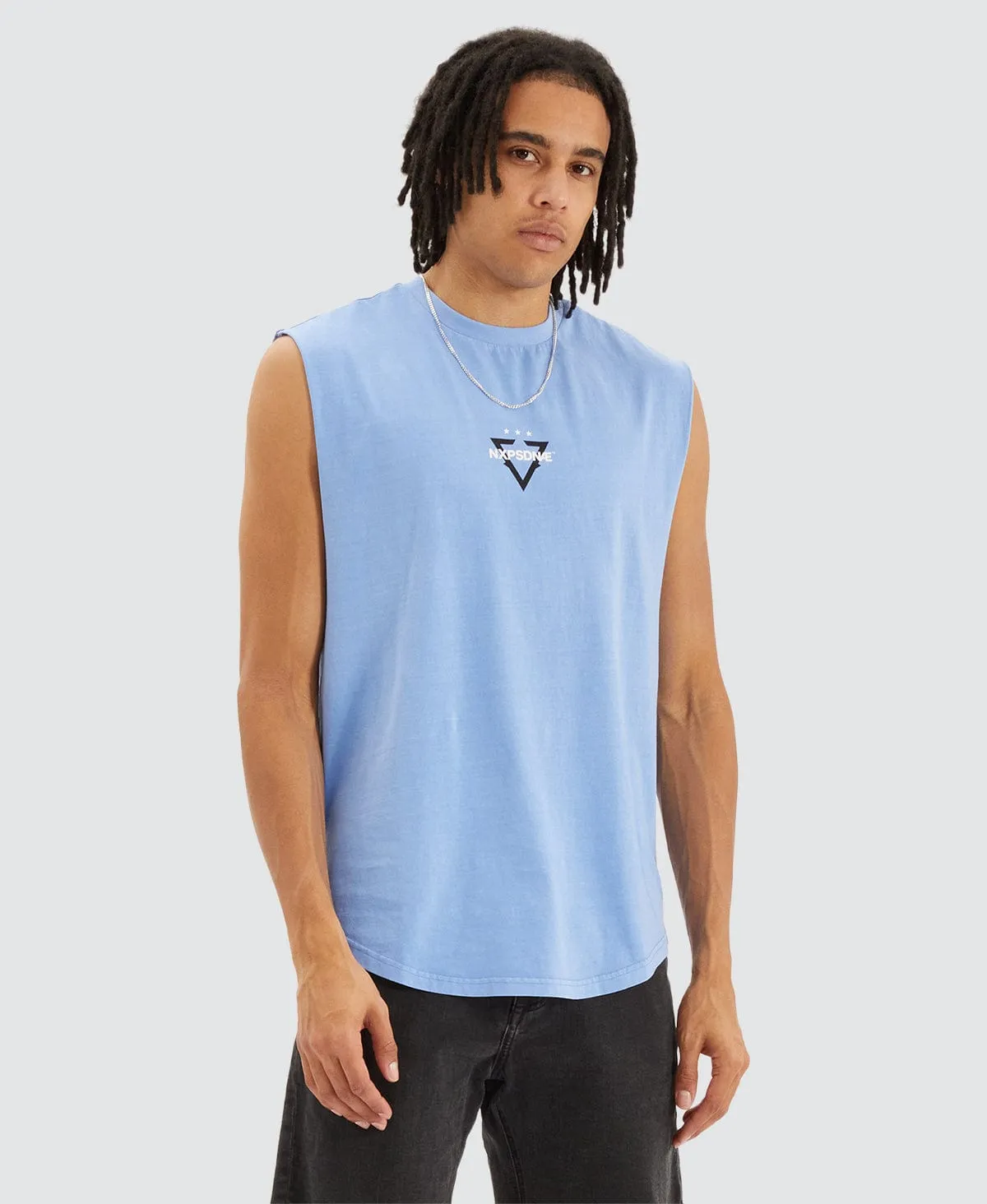 Hunter Dual Curved Muscle T-Shirt Blue sold by Neverland product image thumbnail 3