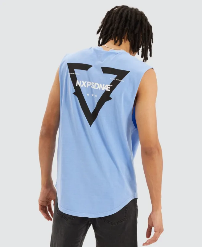 Hunter Dual Curved Muscle T-Shirt Blue sold by Neverland