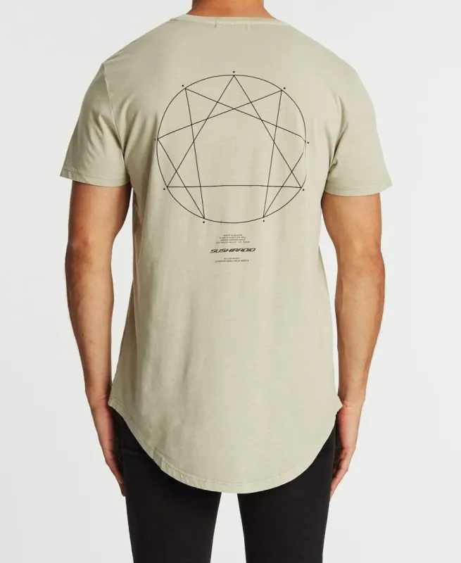 Common Hero Dual Curved T-Shirt Pigment Stone sold by Neverland
