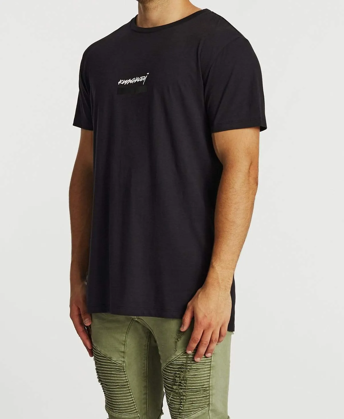 Thriller Step Hem T-Shirt Jet Black sold by Neverland product image thumbnail 3