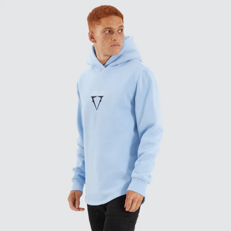 Data Dual Curved Hoodie Pigment Placid Blue sold by Neverland