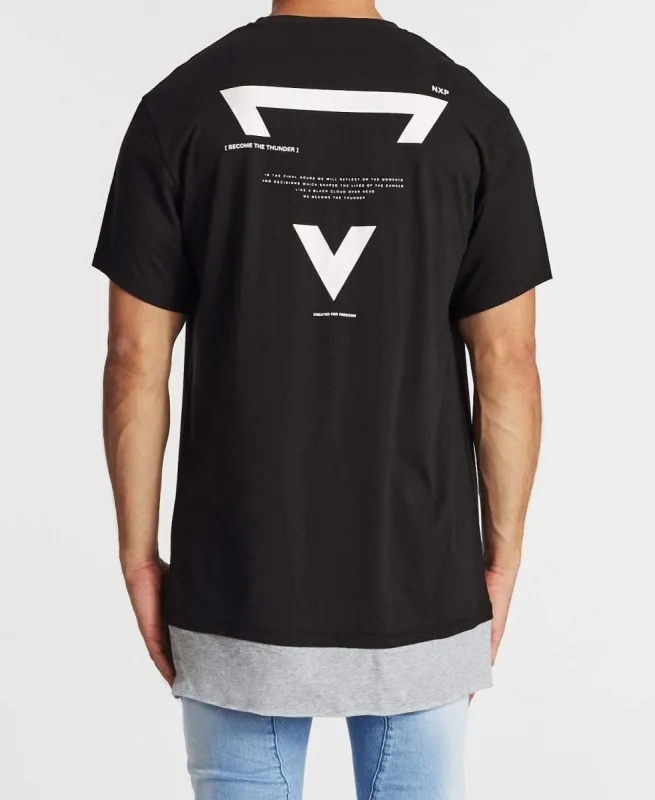 Pure Water Relaxed Layered T-Shirt Jet Black sold by Neverland