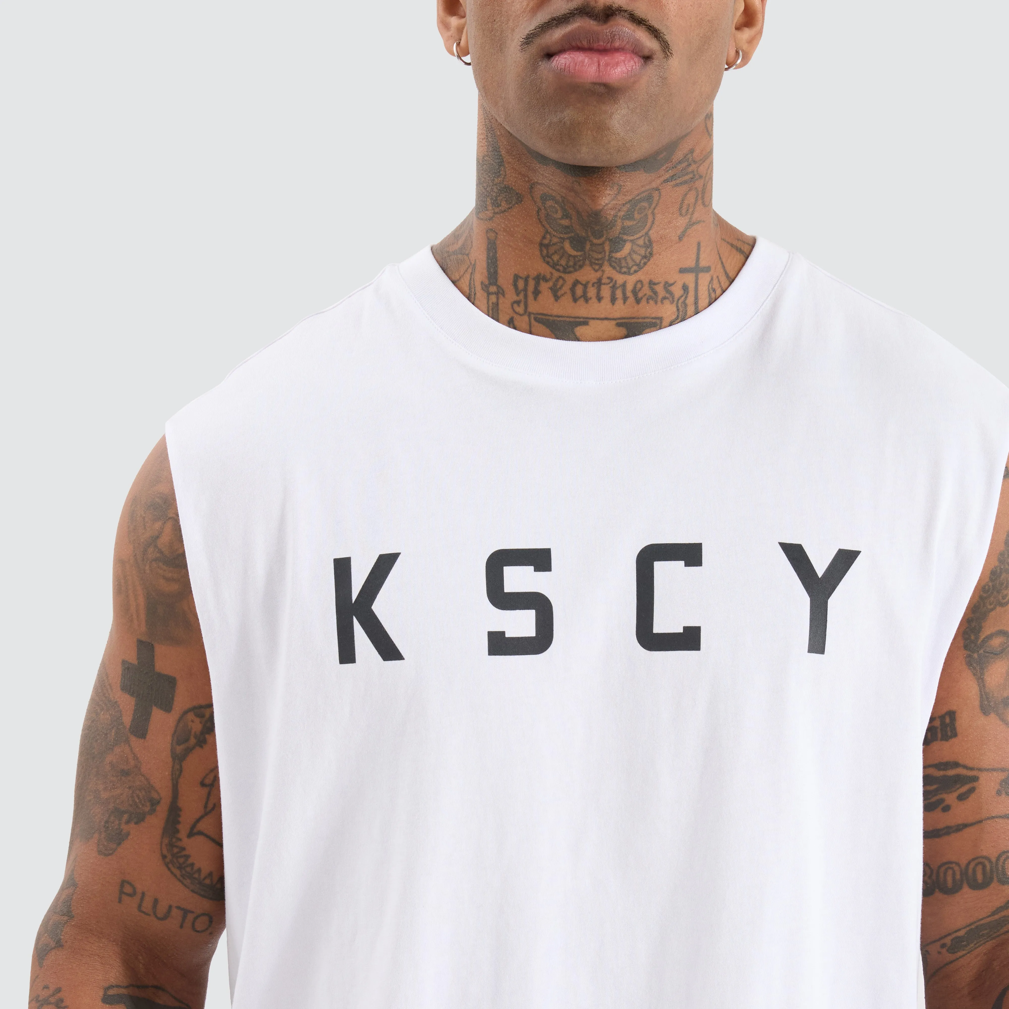 Vigor Split Hem Muscle Optical White sold by Neverland product image thumbnail 3